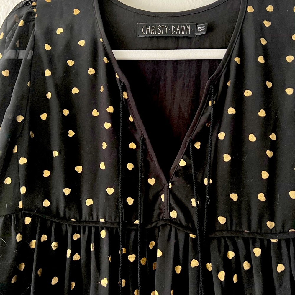 Christy Dawn dead stock golden hearts dress ✨